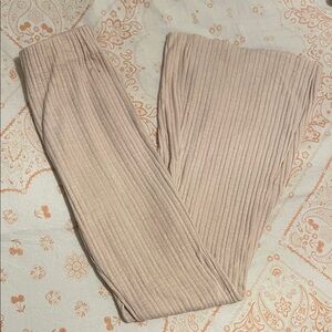 Ribbed Beige Pants